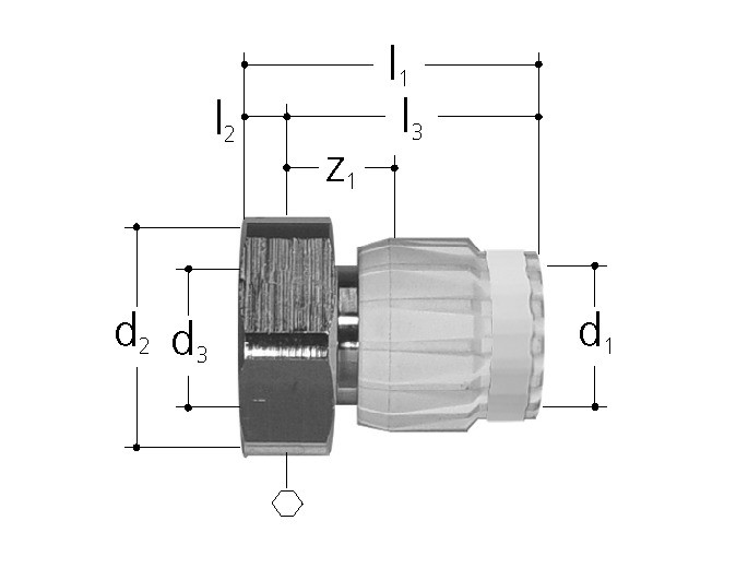 Adapter with cone, nickel-coated