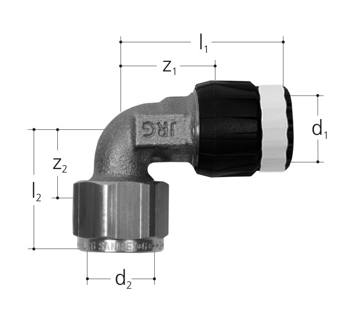 Elbow adapter with loose nut